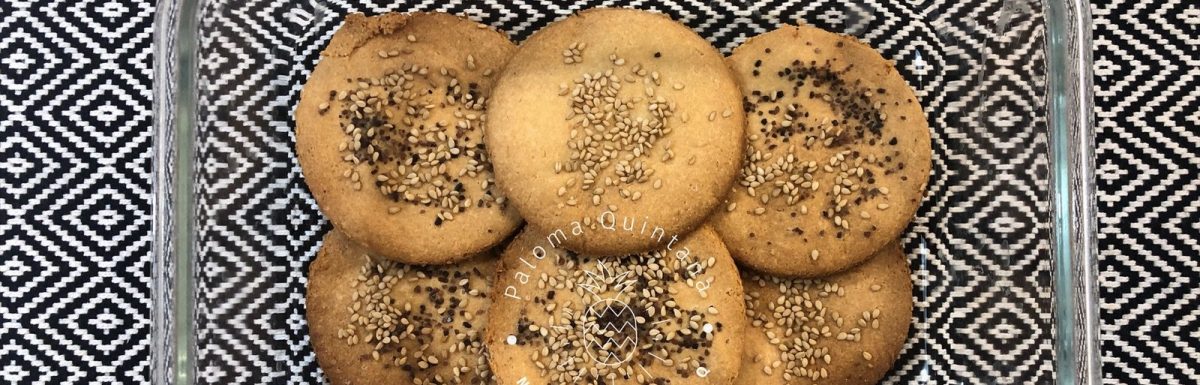 receta de galletas de almendra y sésamo saladas