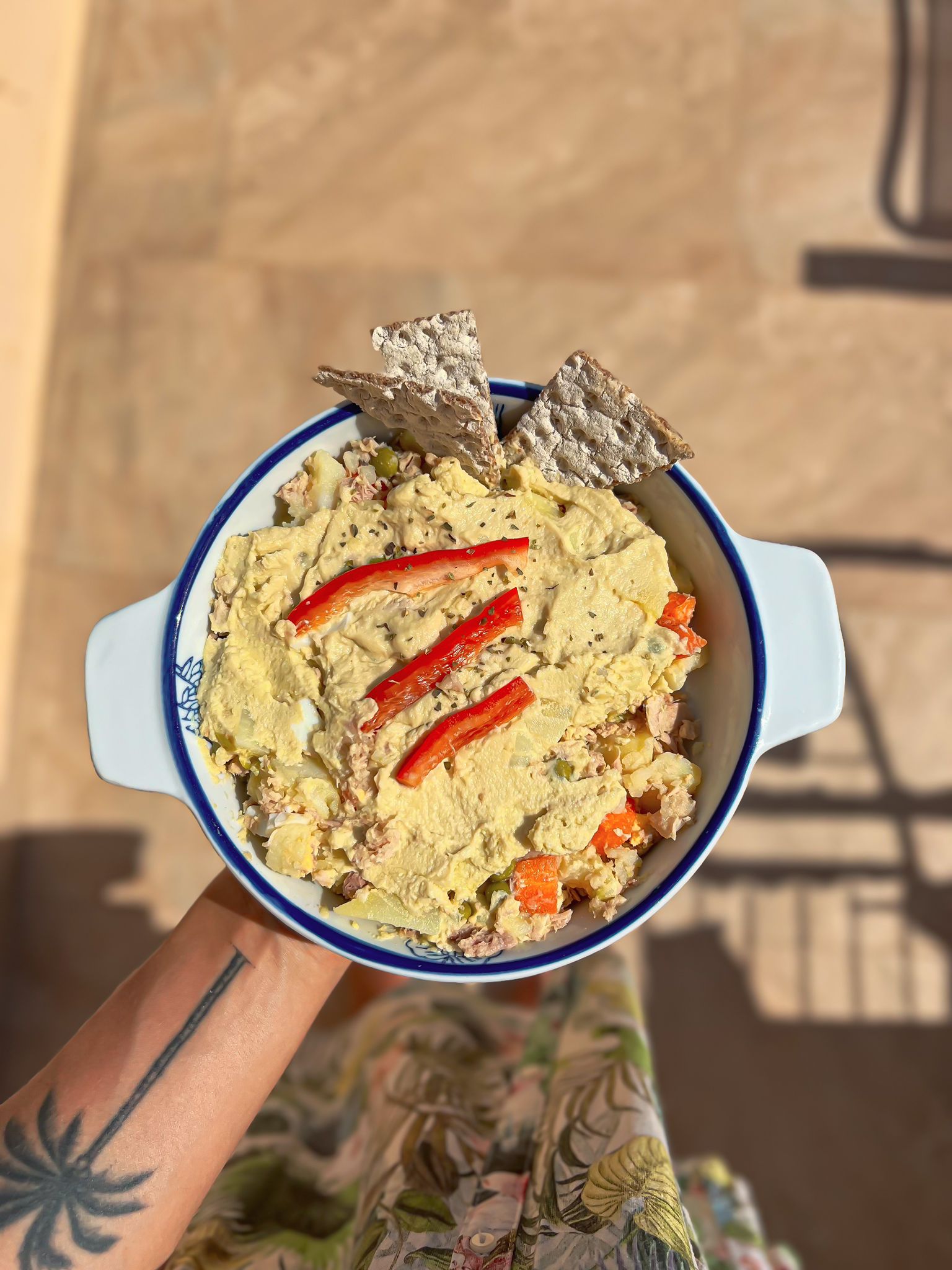 Ensalada con patata cocida